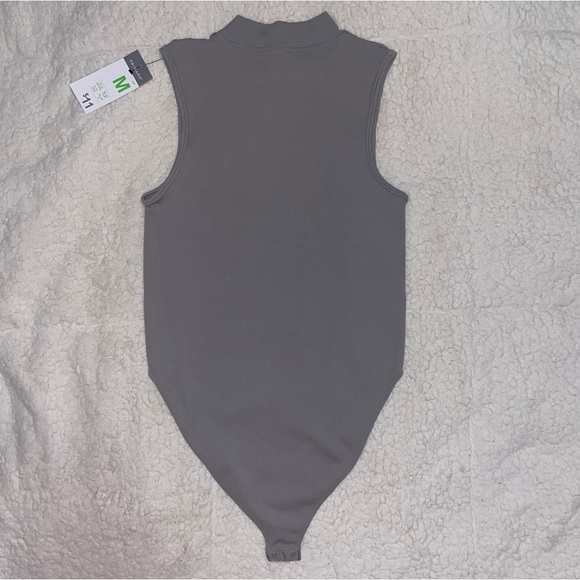 PRIMARK Gray Mock Neck Bodysuit - Picture 2 of 3